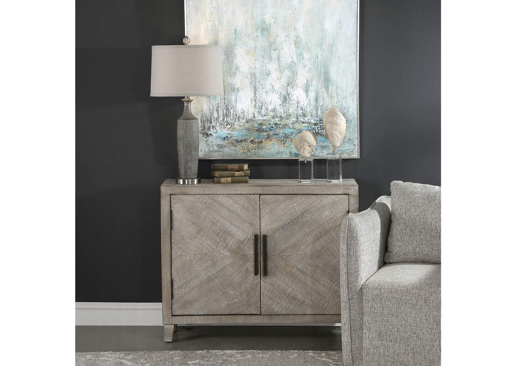 24873 Uttermost Adalind White Washed Accent Cabinet