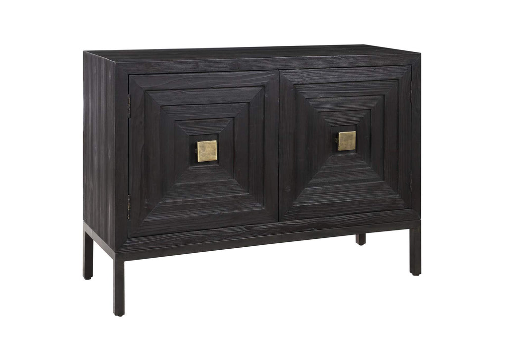 24916 Uttermost Aiken Dark Walnut Door Cabinet