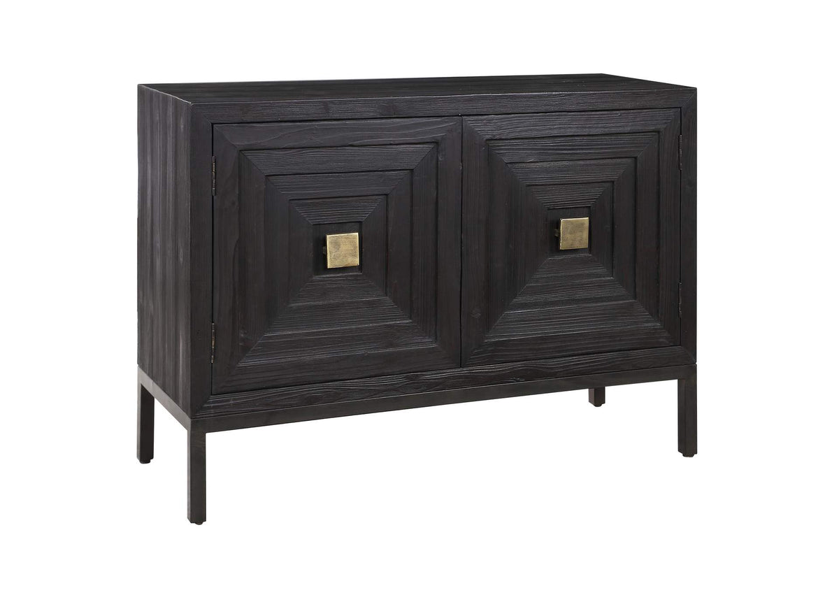 24916 Uttermost Aiken Dark Walnut Door Cabinet
