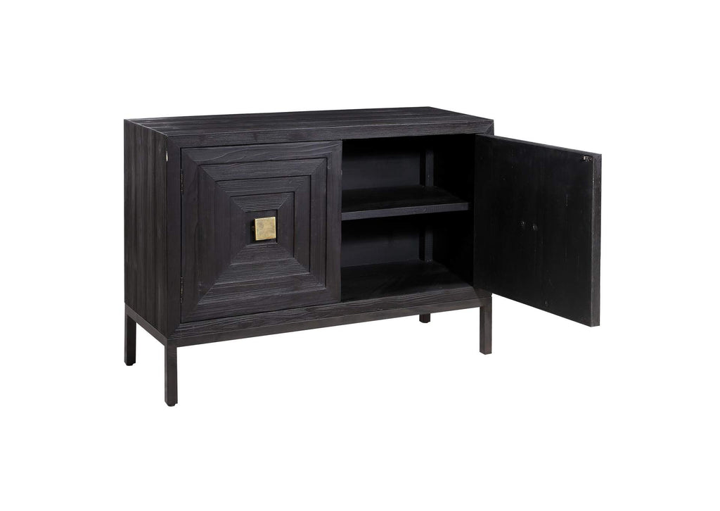 24916 Uttermost Aiken Dark Walnut Door Cabinet