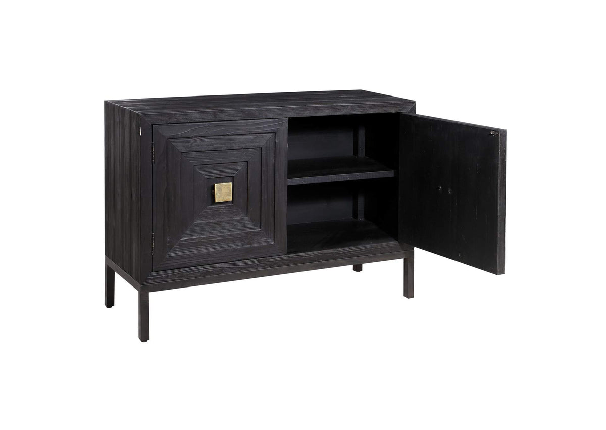 24916 Uttermost Aiken Dark Walnut Door Cabinet