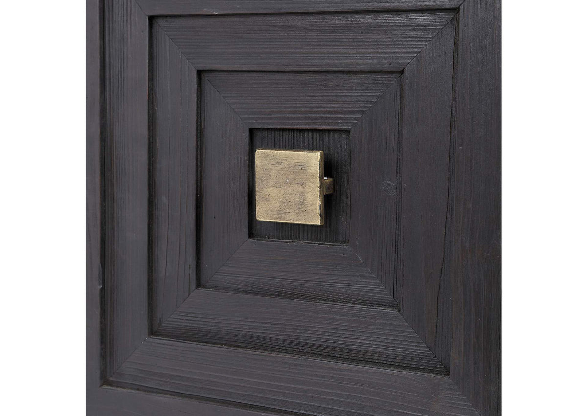 24916 Uttermost Aiken Dark Walnut Door Cabinet