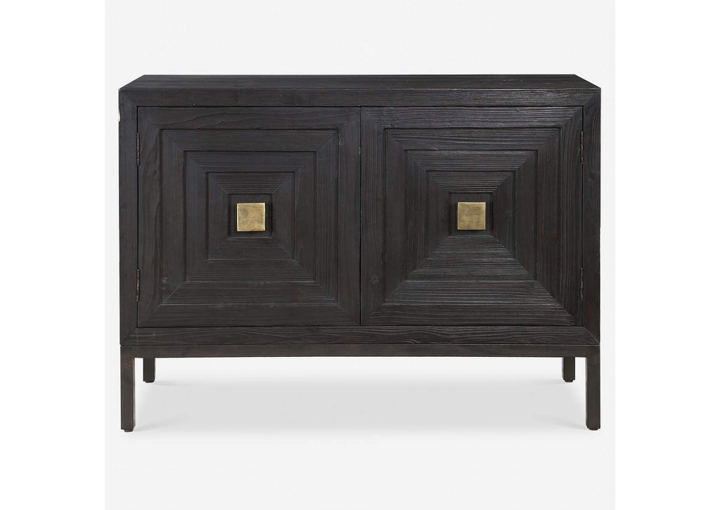 24916 Uttermost Aiken Dark Walnut Door Cabinet