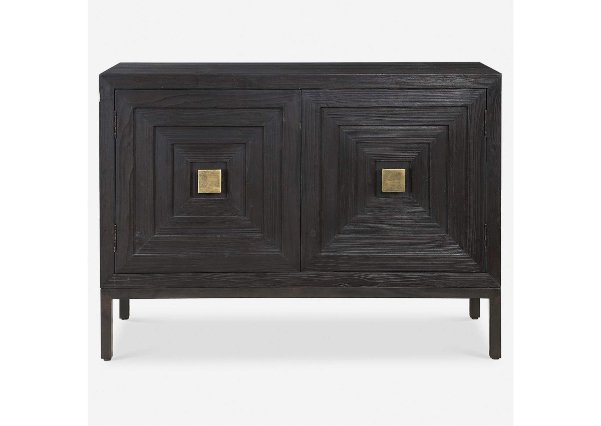 24916 Uttermost Aiken Dark Walnut Door Cabinet