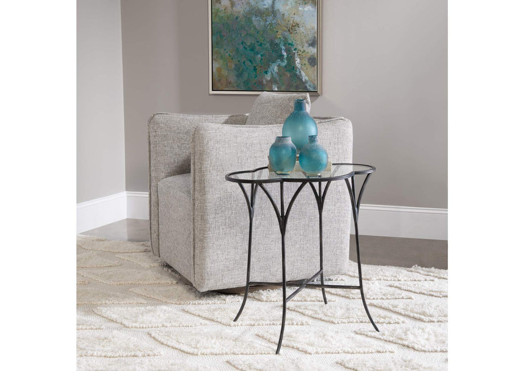 25368 Uttermost Adhira Glass Accent Table
