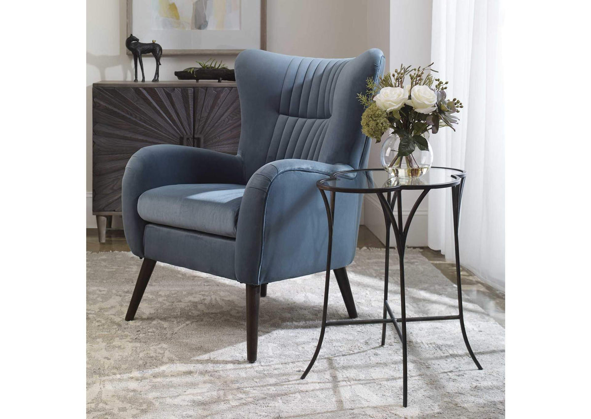 25368 Uttermost Adhira Glass Accent Table