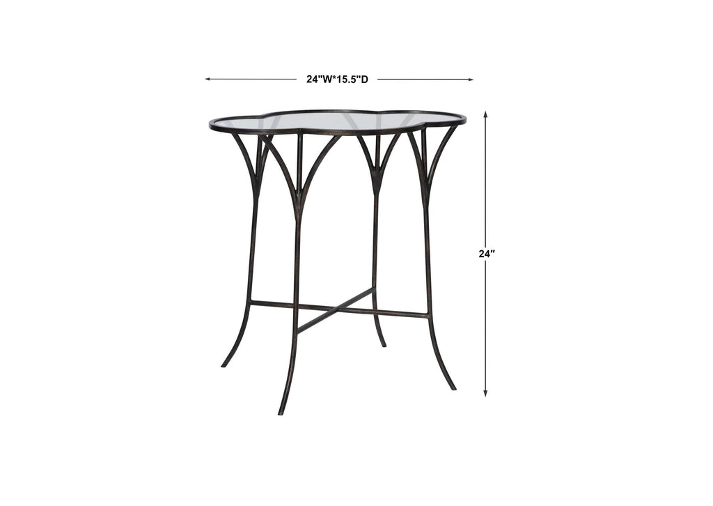 25368 Uttermost Adhira Glass Accent Table