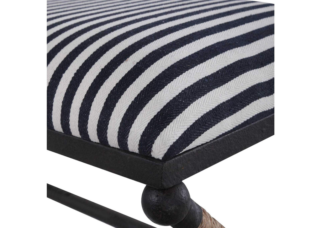 23527 Uttermost Braddock Striped Bench