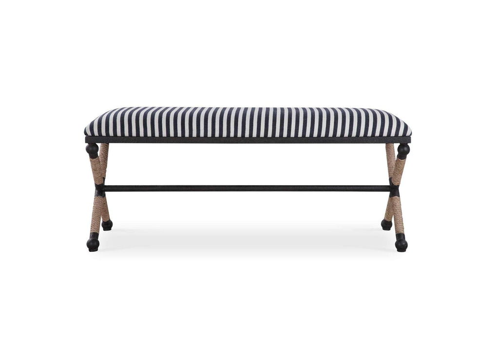 23527 Uttermost Braddock Striped Bench
