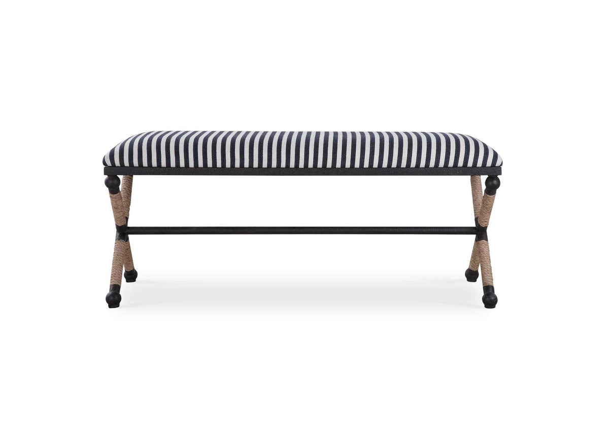 23527 Uttermost Braddock Striped Bench