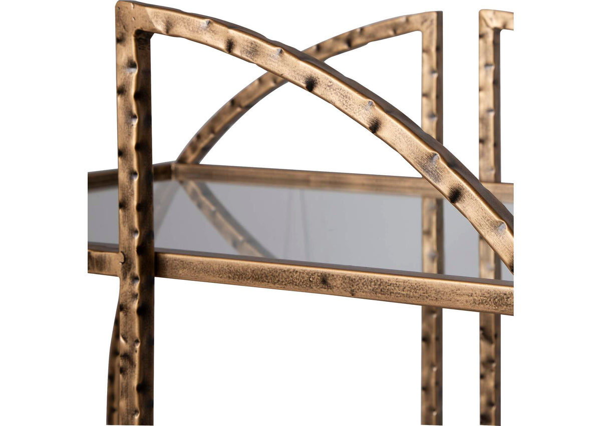 25065 Uttermost Zelina Gold Bar Cart