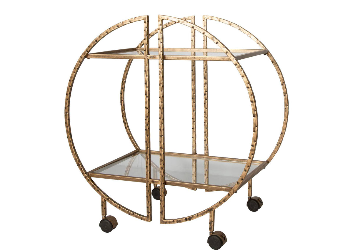 25065 Uttermost Zelina Gold Bar Cart