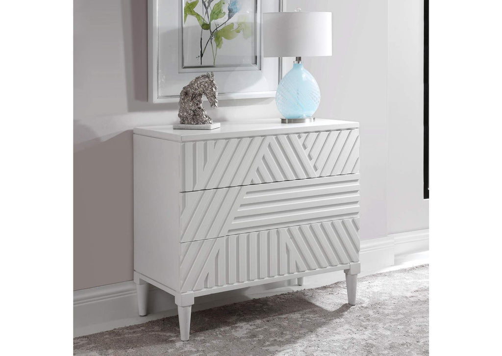 25382 Uttermost Colby White Drawer Chest