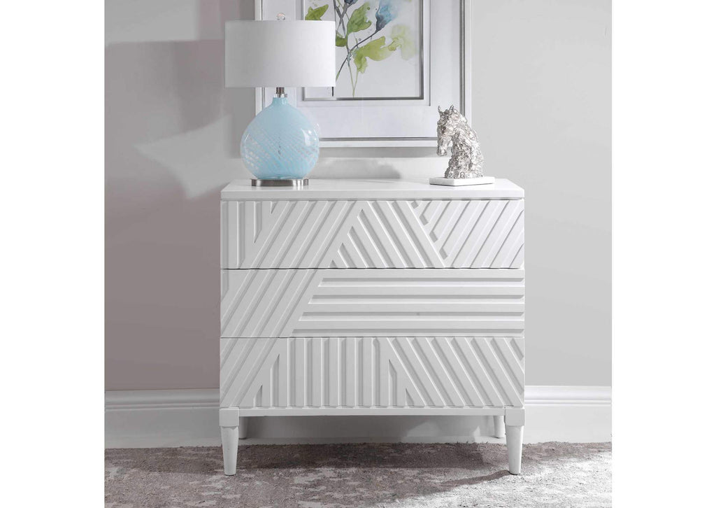 25382 Uttermost Colby White Drawer Chest
