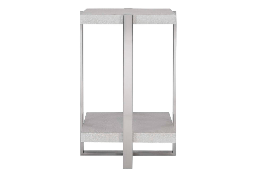 25375 Uttermost Arnaut White Accent Table