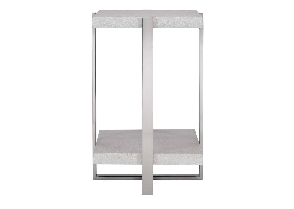 25375 Uttermost Arnaut White Accent Table
