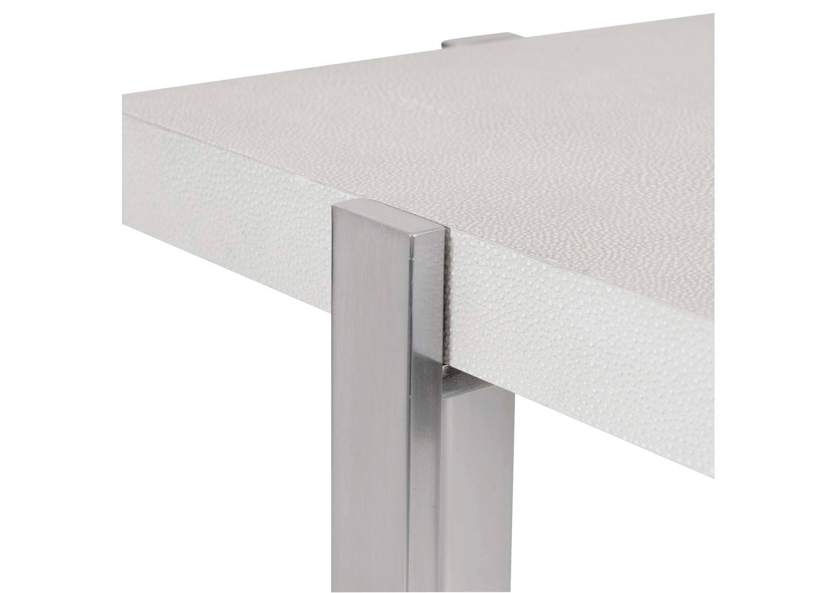 25375 Uttermost Arnaut White Accent Table