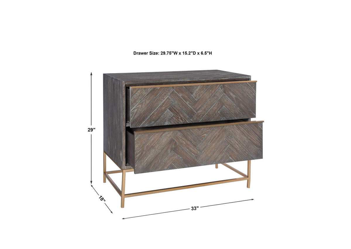 25376 Uttermost Armistead Dark Walnut Drawer Chest