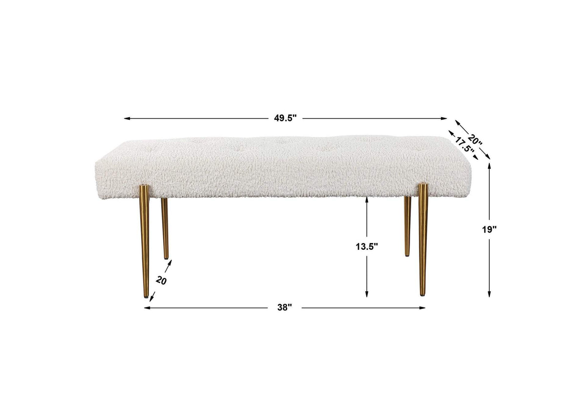 23572 Uttermost Olivier White Bench