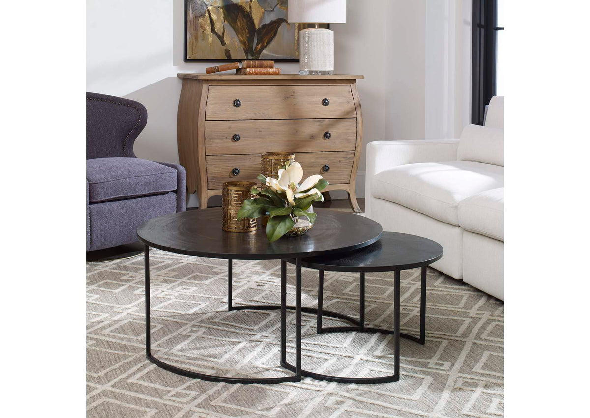 25109 Uttermost Barnette Modern Nesting Coffee Tables