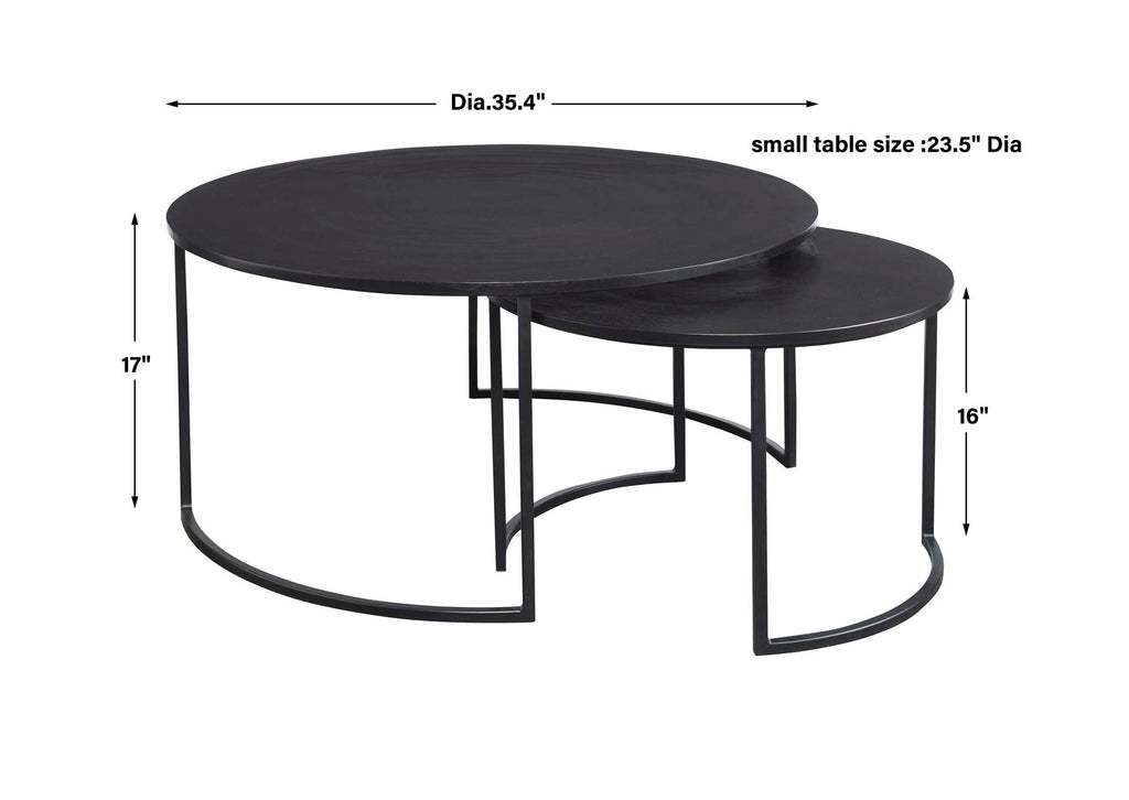 25109 Uttermost Barnette Modern Nesting Coffee Tables