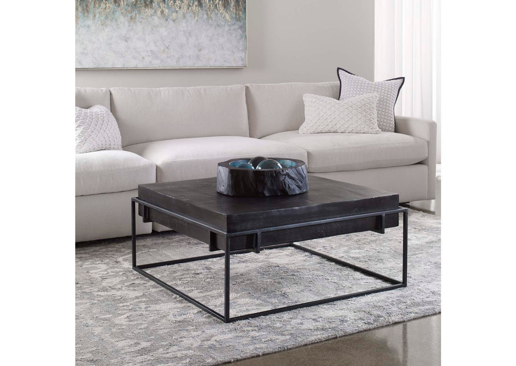 25111 Uttermost Telone Modern Black Coffee Table