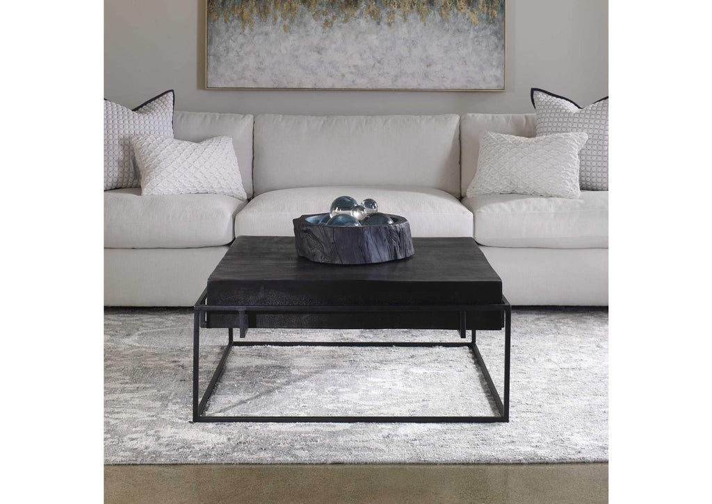 25111 Uttermost Telone Modern Black Coffee Table