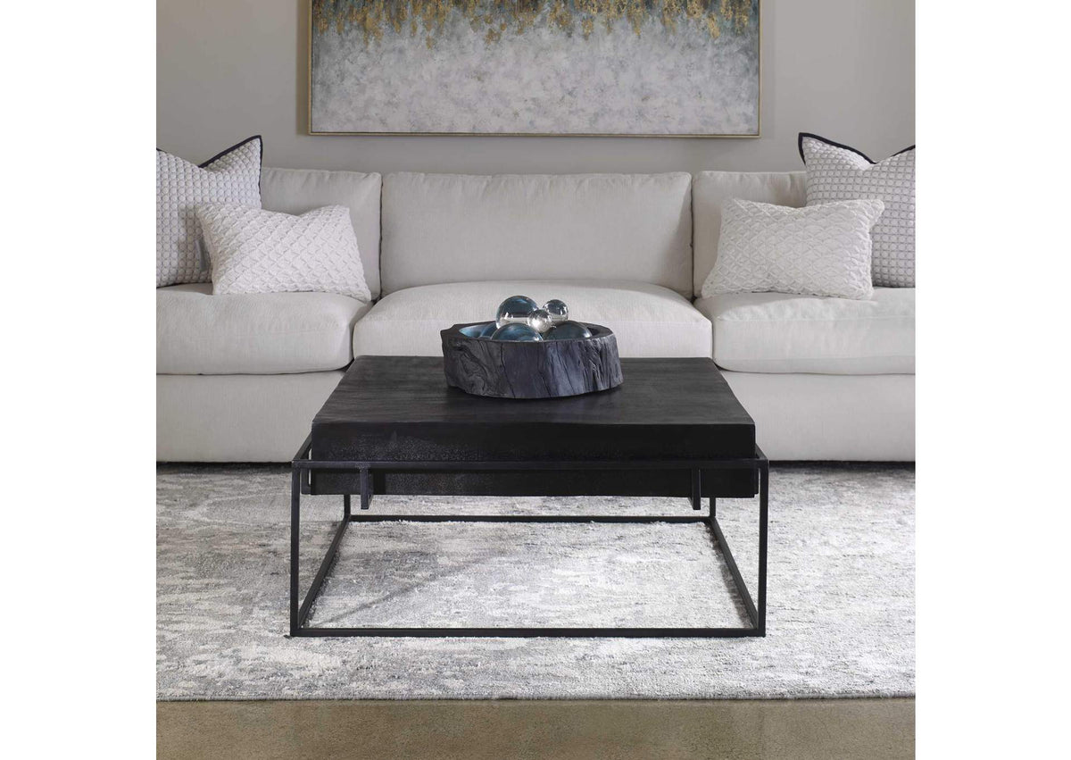 25111 Uttermost Telone Modern Black Coffee Table