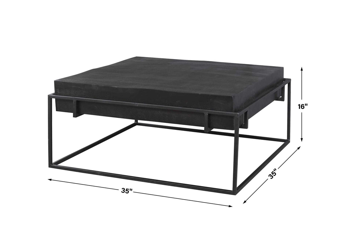 25111 Uttermost Telone Modern Black Coffee Table