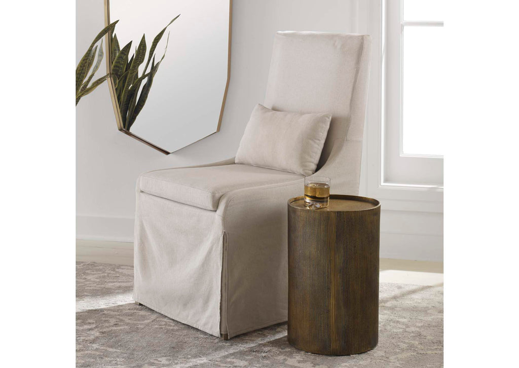 25114 Uttermost Adrina Drum Accent Table