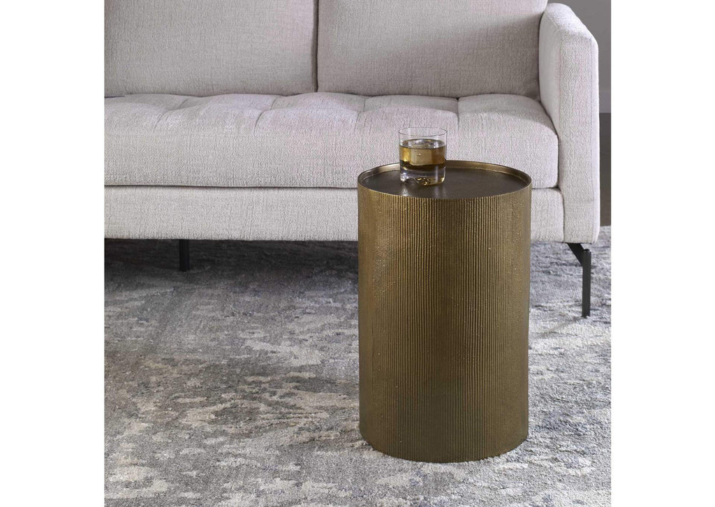 25114 Uttermost Adrina Drum Accent Table