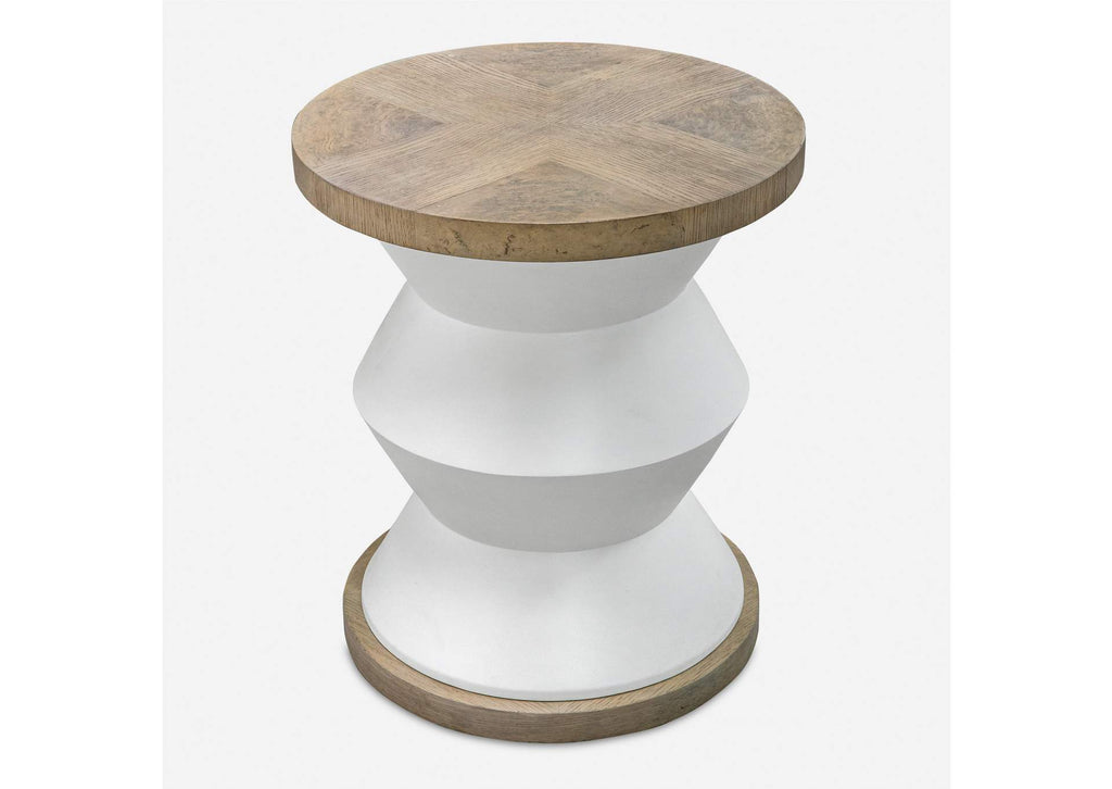25488 Uttermost Spool Geometric Side Table