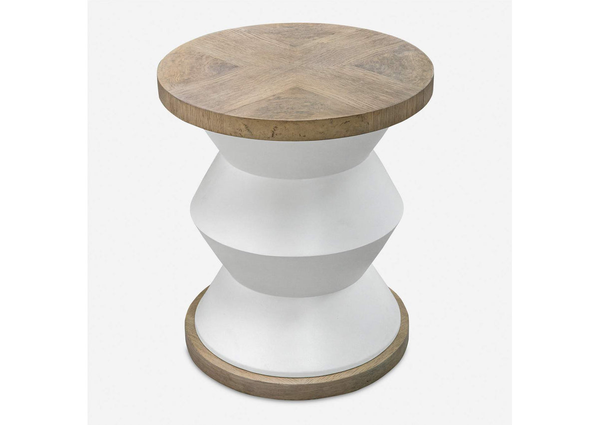 25488 Uttermost Spool Geometric Side Table