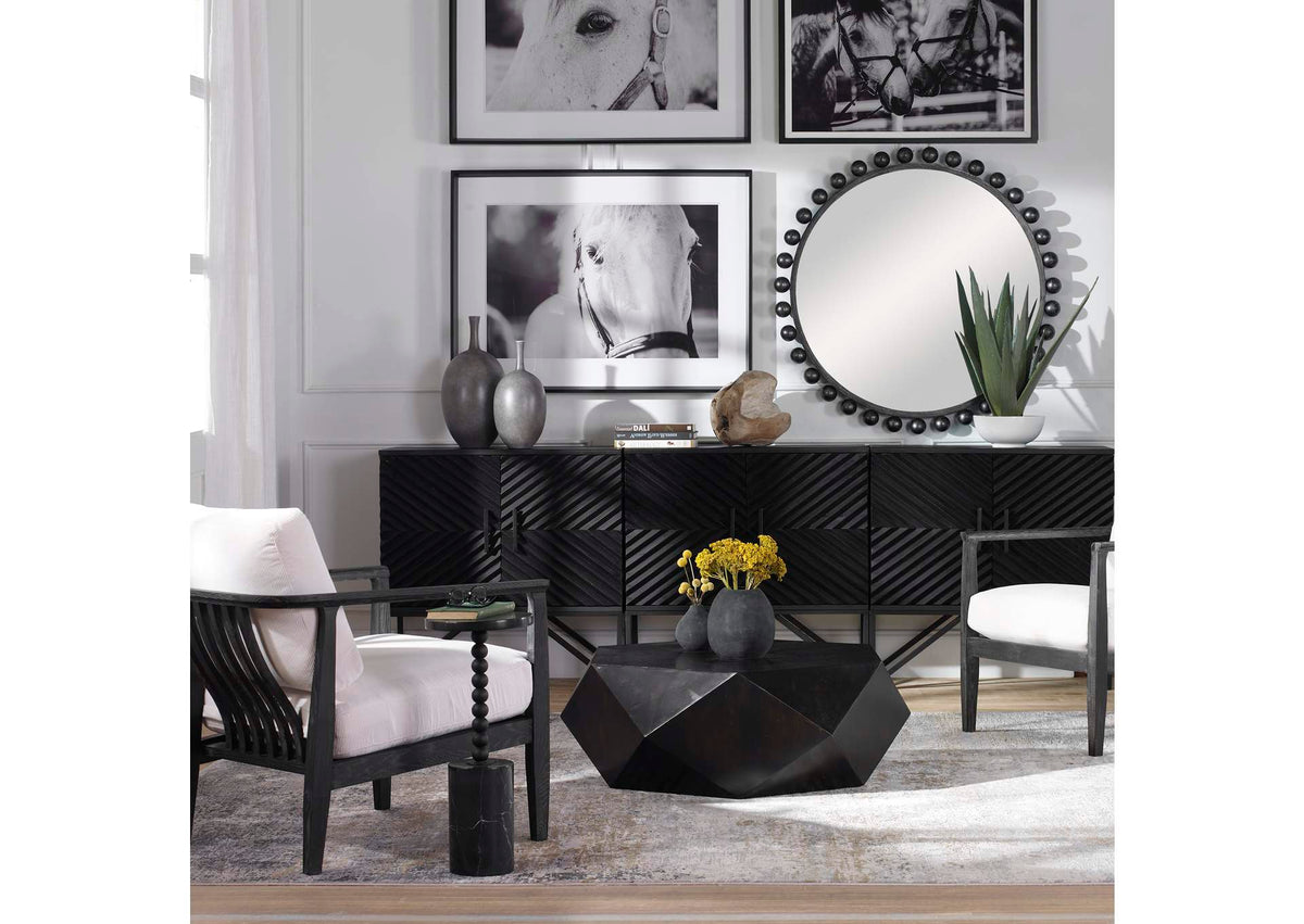 25491 Uttermost Volker Small Black Coffee Table