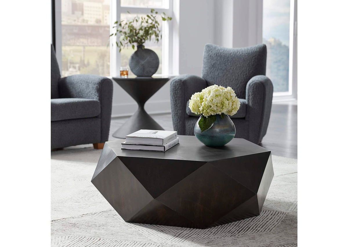 25491 Uttermost Volker Small Black Coffee Table