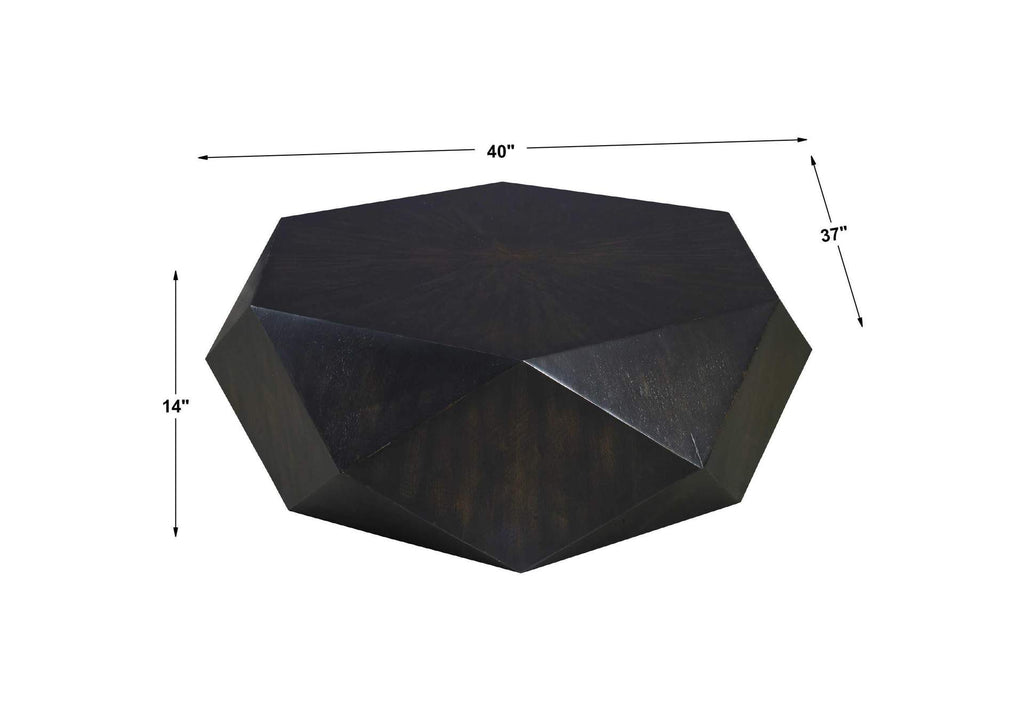 25491 Uttermost Volker Small Black Coffee Table