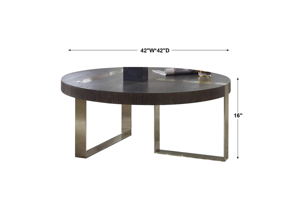 25119 Uttermost Converge Round Coffee Table