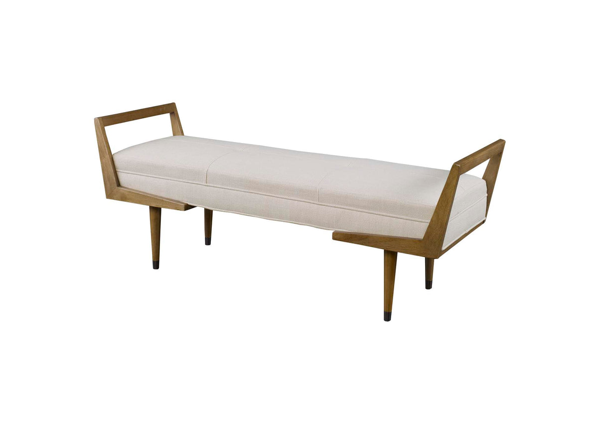 23592 Uttermost Waylon Modern Ivory Bench