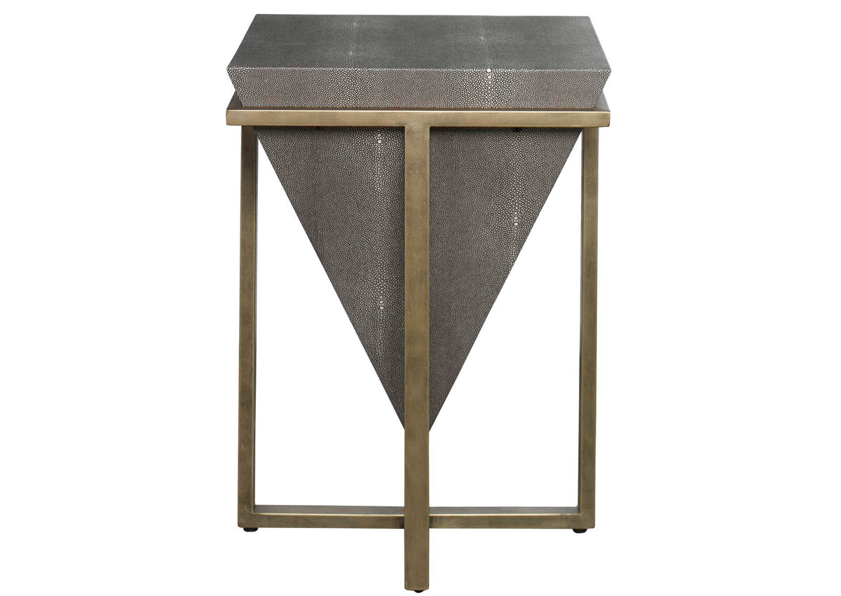 25123 Uttermost Bertrand Shagreen Accent Table
