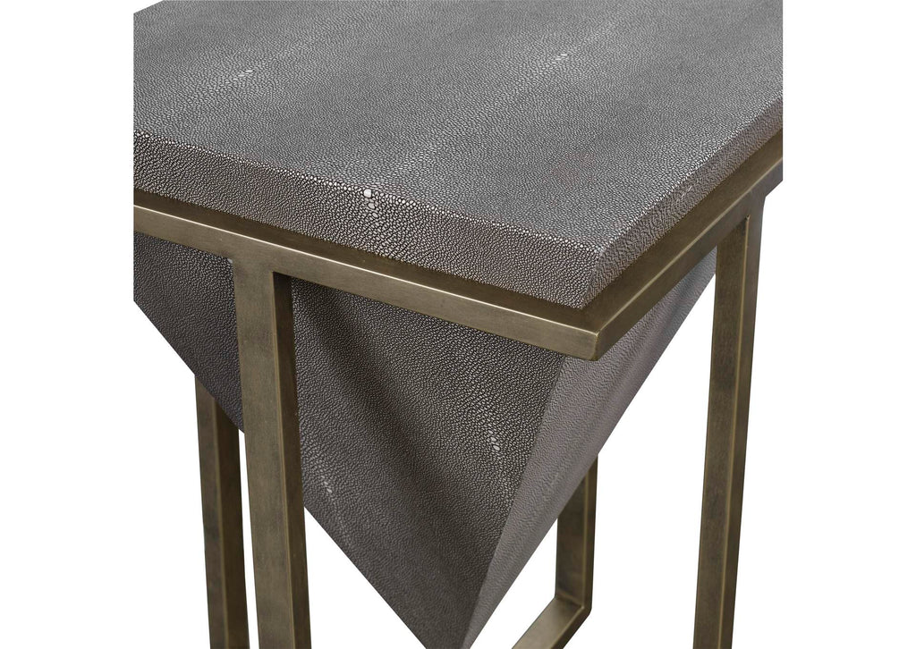 25123 Uttermost Bertrand Shagreen Accent Table
