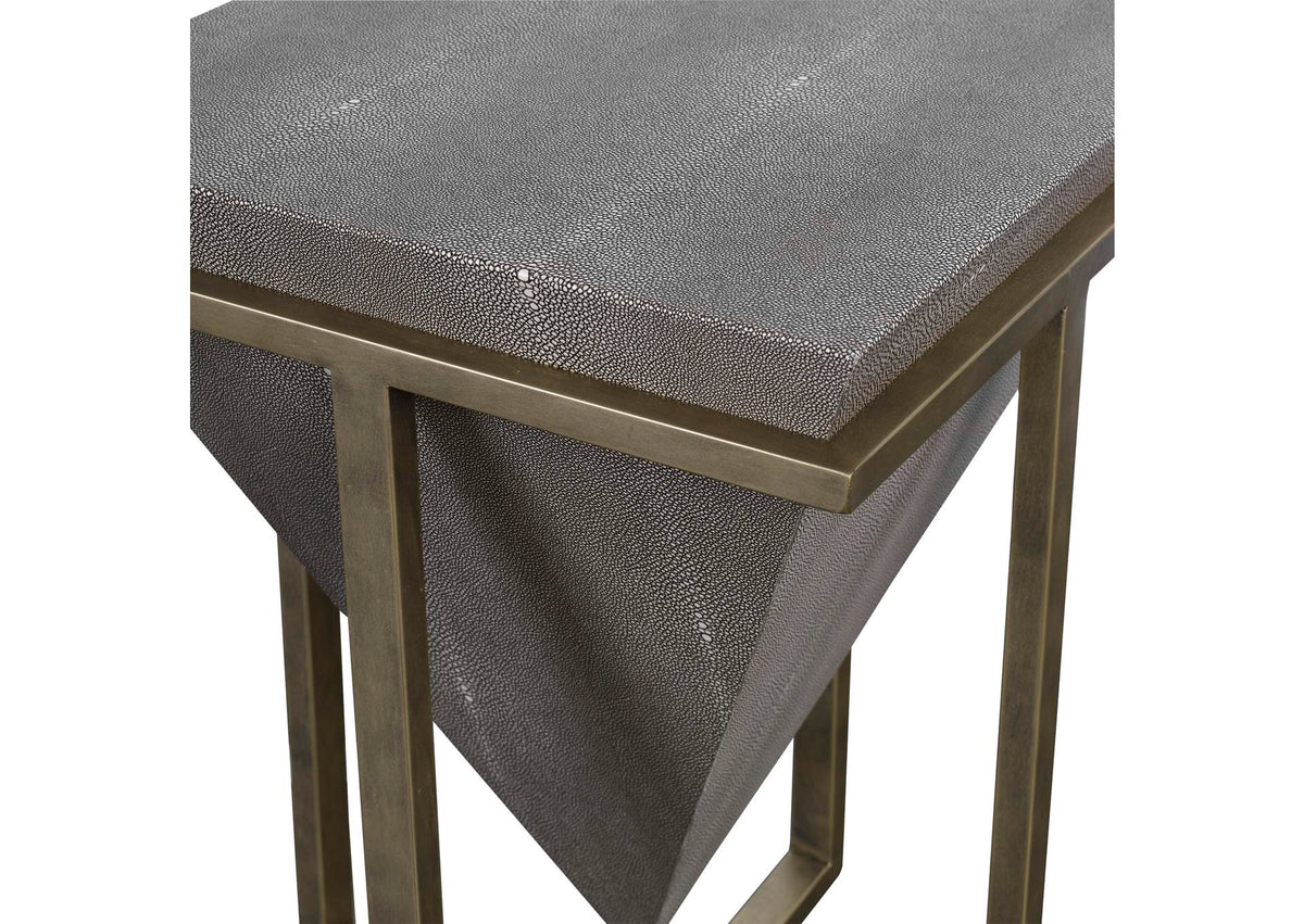 25123 Uttermost Bertrand Shagreen Accent Table