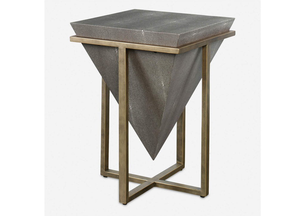 25123 Uttermost Bertrand Shagreen Accent Table