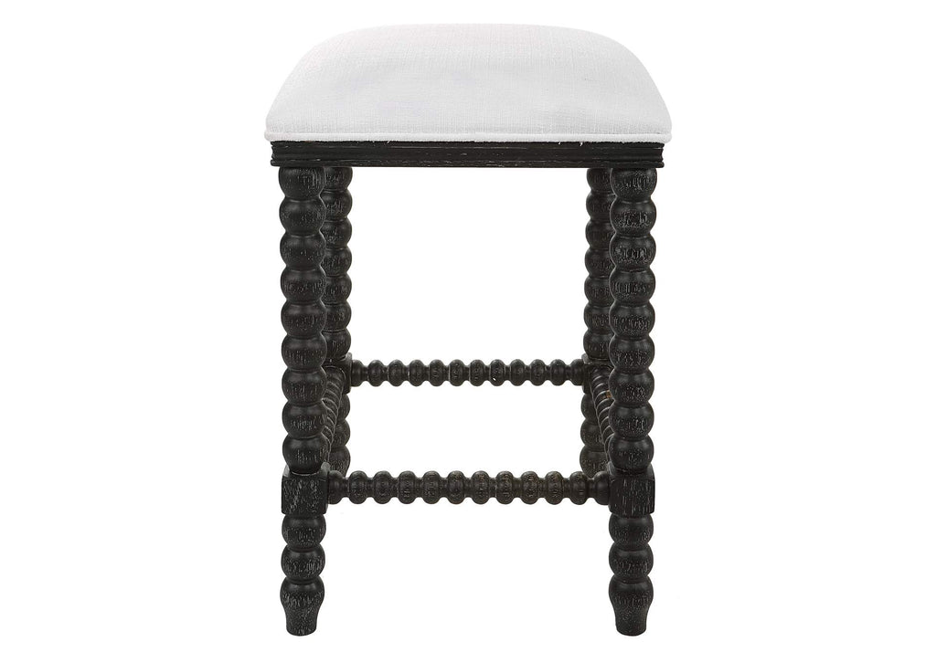 23684 Uttermost Pryce Black Backless Counter Stool