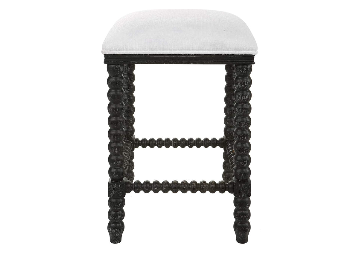 23684 Uttermost Pryce Black Backless Counter Stool