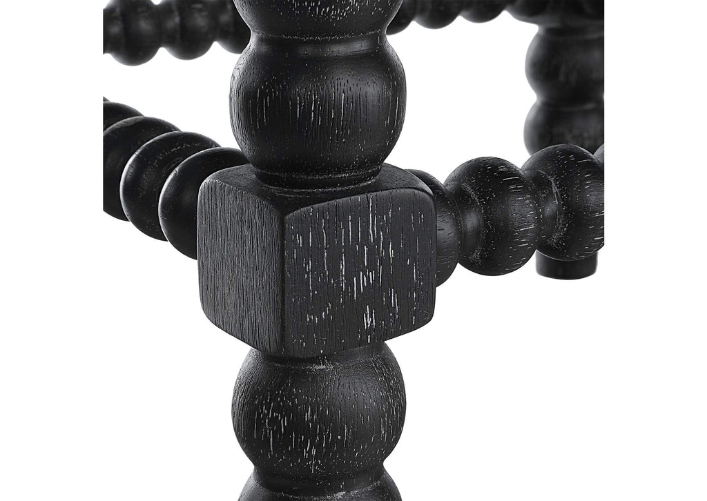 23684 Uttermost Pryce Black Backless Counter Stool