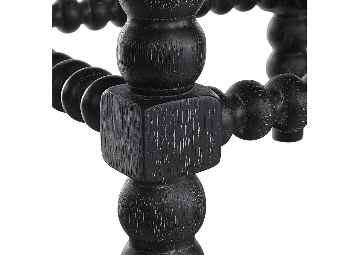 23684 Uttermost Pryce Black Backless Counter Stool