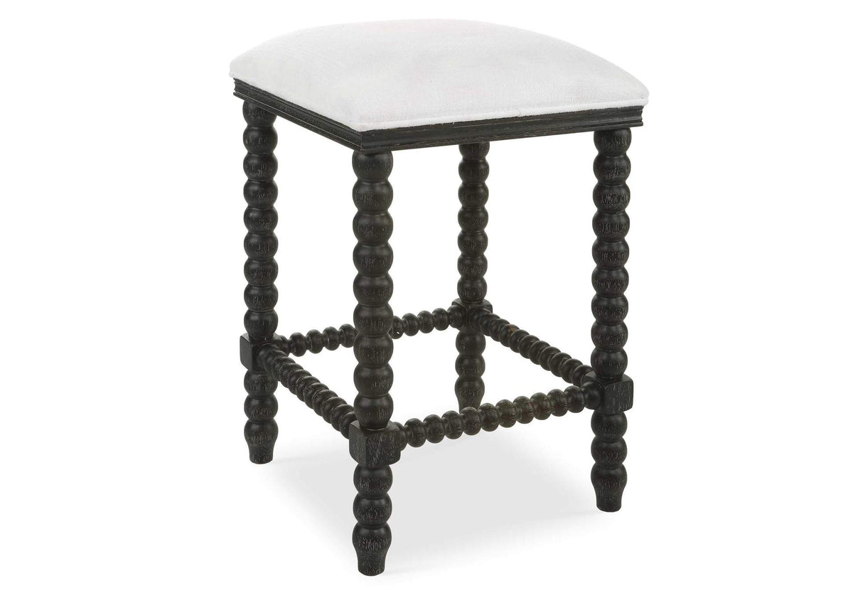 23684 Uttermost Pryce Black Backless Counter Stool