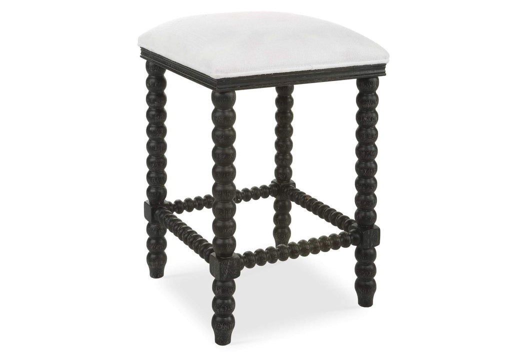 23684 Uttermost Pryce Black Backless Counter Stool