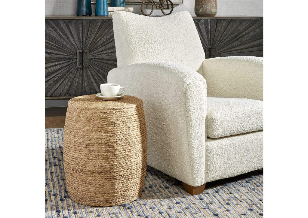 25187 Uttermost Resort Straw Accent Stool