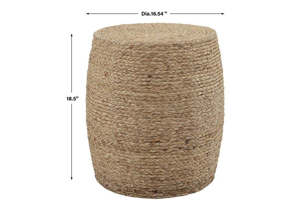 25187 Uttermost Resort Straw Accent Stool